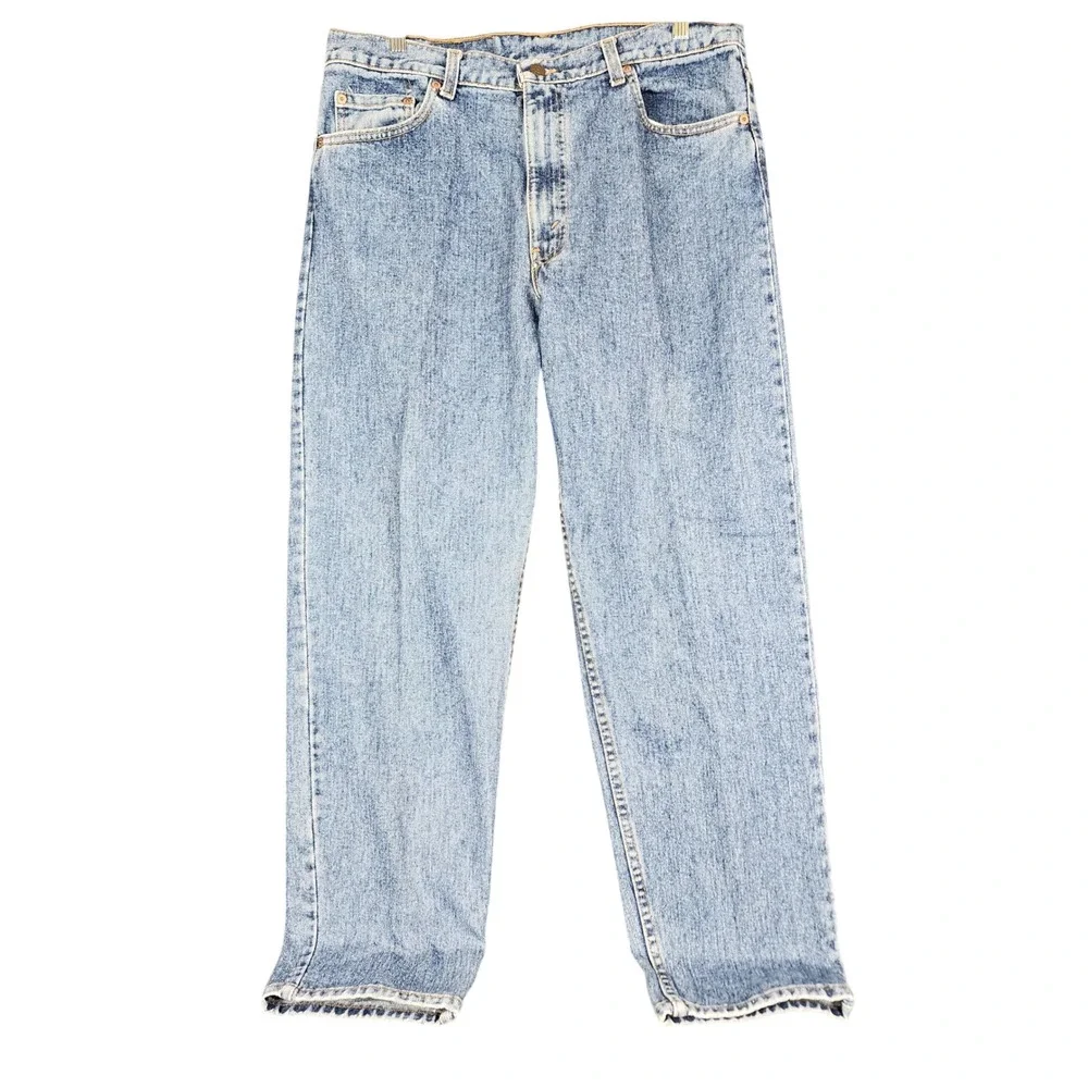 Levis 550 Relaxed Fit Tapered Leg Light Wash Blue Denim Mens Jeans‎ 36x30